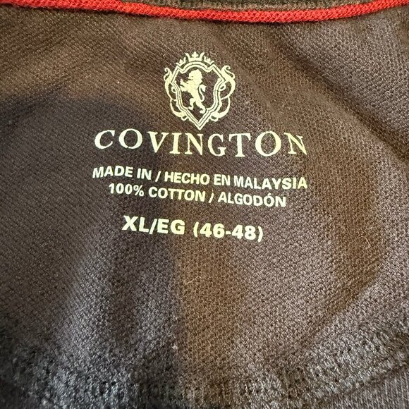Men's Black Covington Polo XL Short Sleeve - Picture 2 of 3